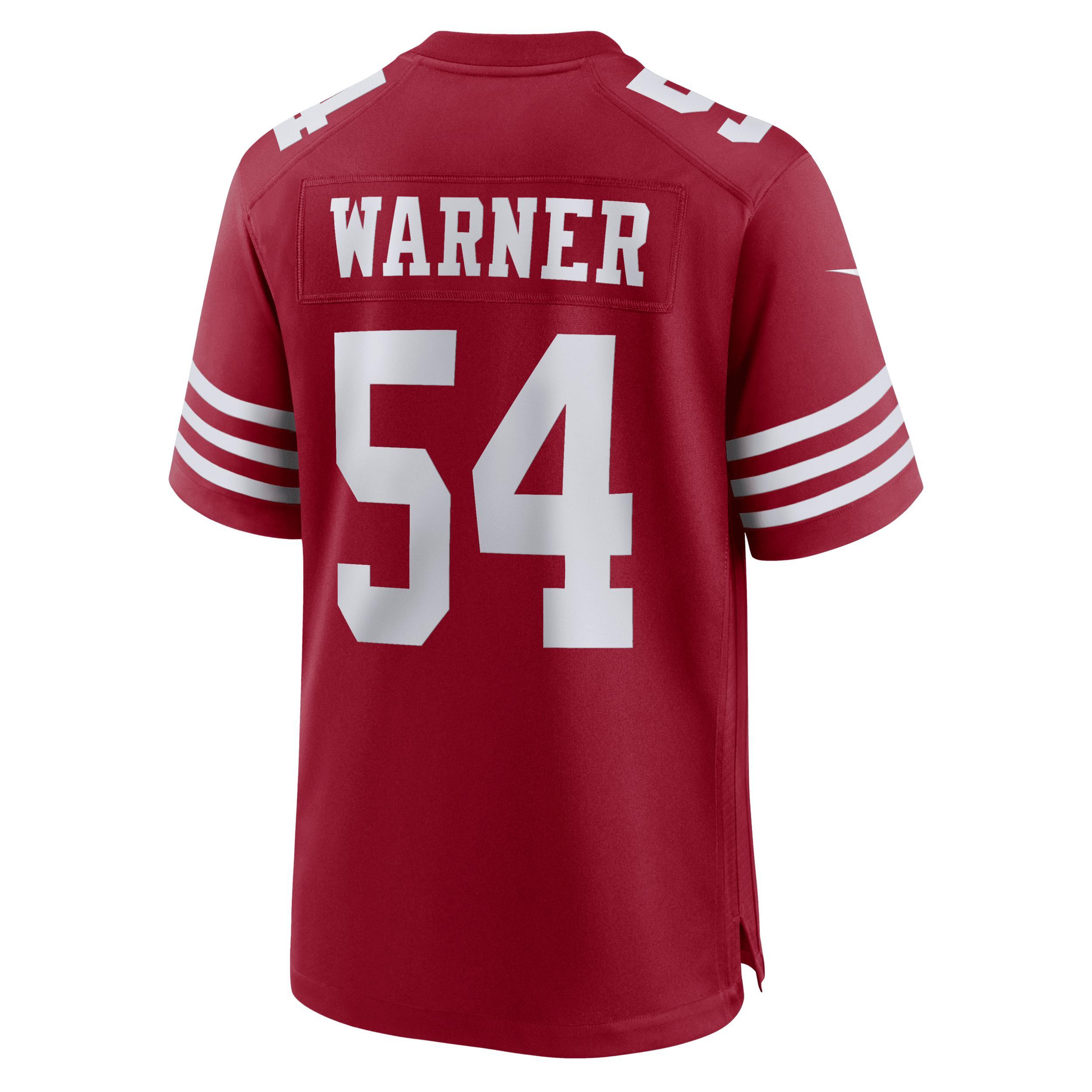 Men's Nike Fred Warner Scarlet San Francisco 49ers Player Game Jersey, Size: 3XL Product Image