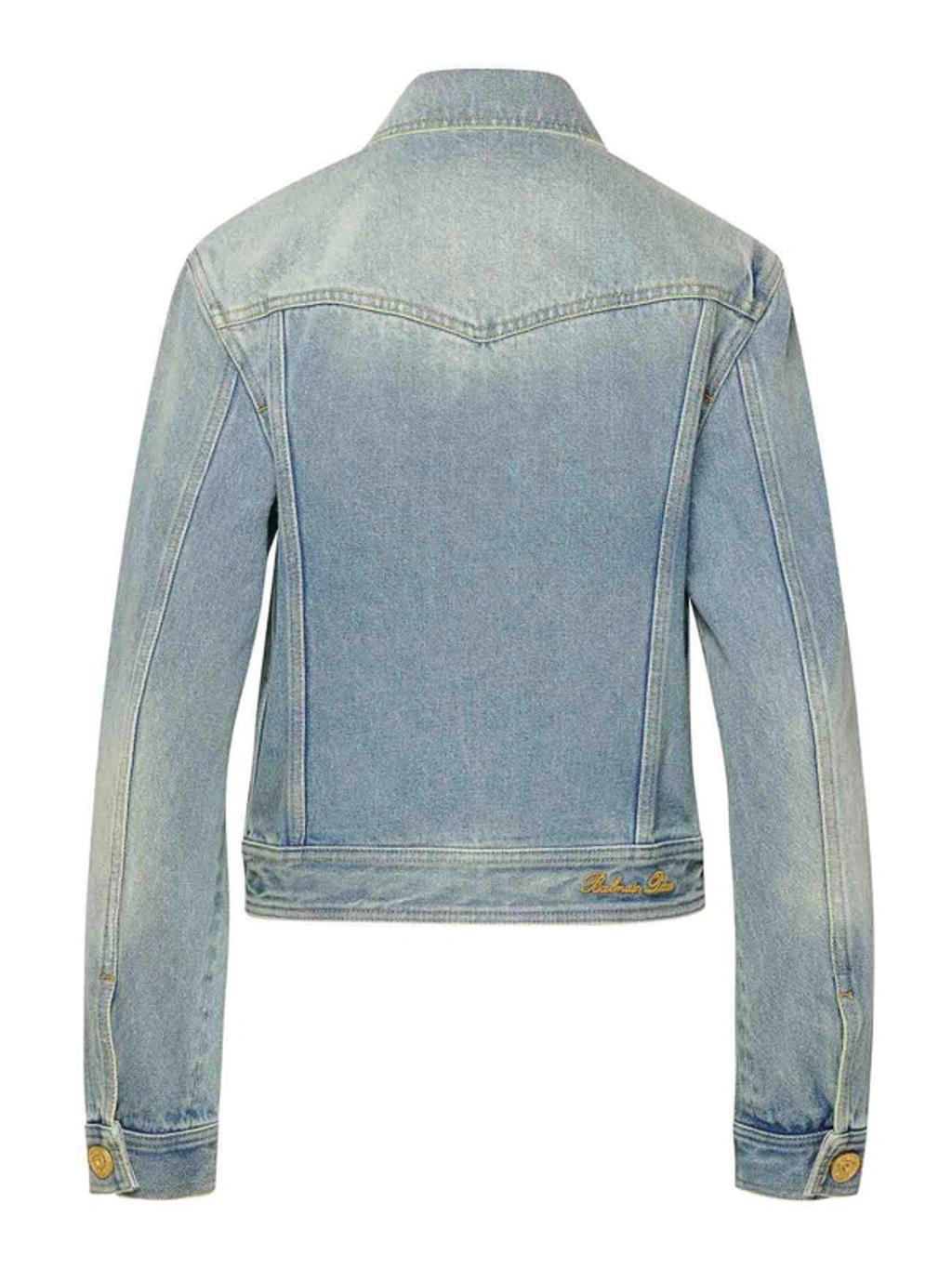 BALMAIN Blue Cotton Jacket Product Image