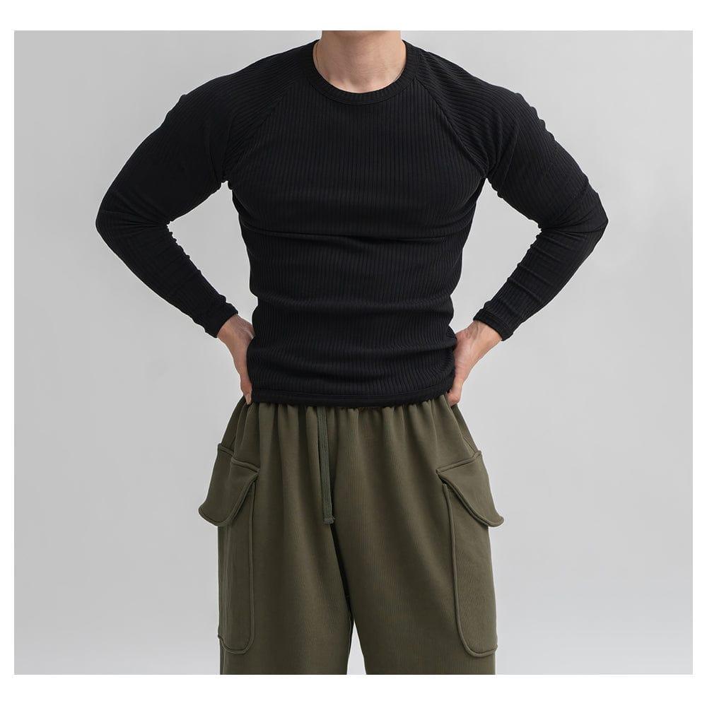 RT No. 12561 VERTICAL KNIT SLIM LONGSLEEVE Product Image