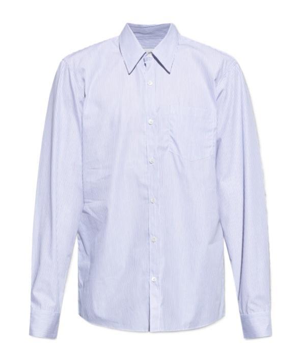 DRIES VAN NOTEN Long-sleeved Shirt In Blue Product Image