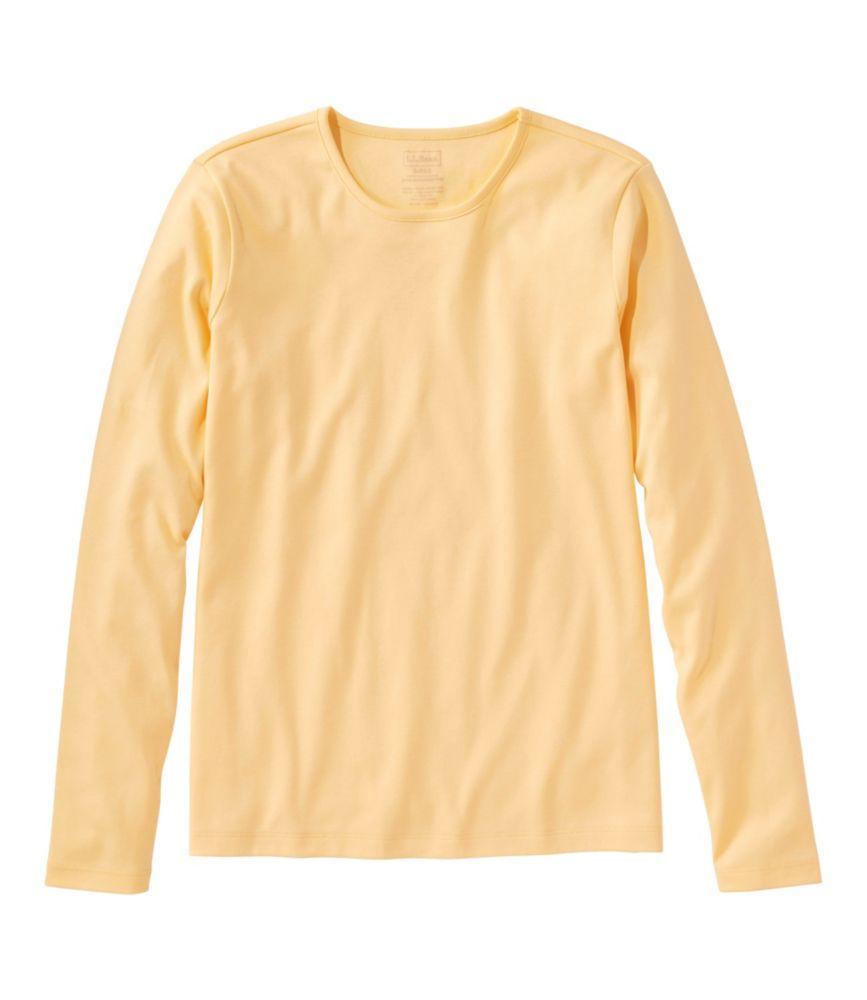
                            Women's Pima Cotton Tee, Long-Sleeve Crewneck
                         Product Image