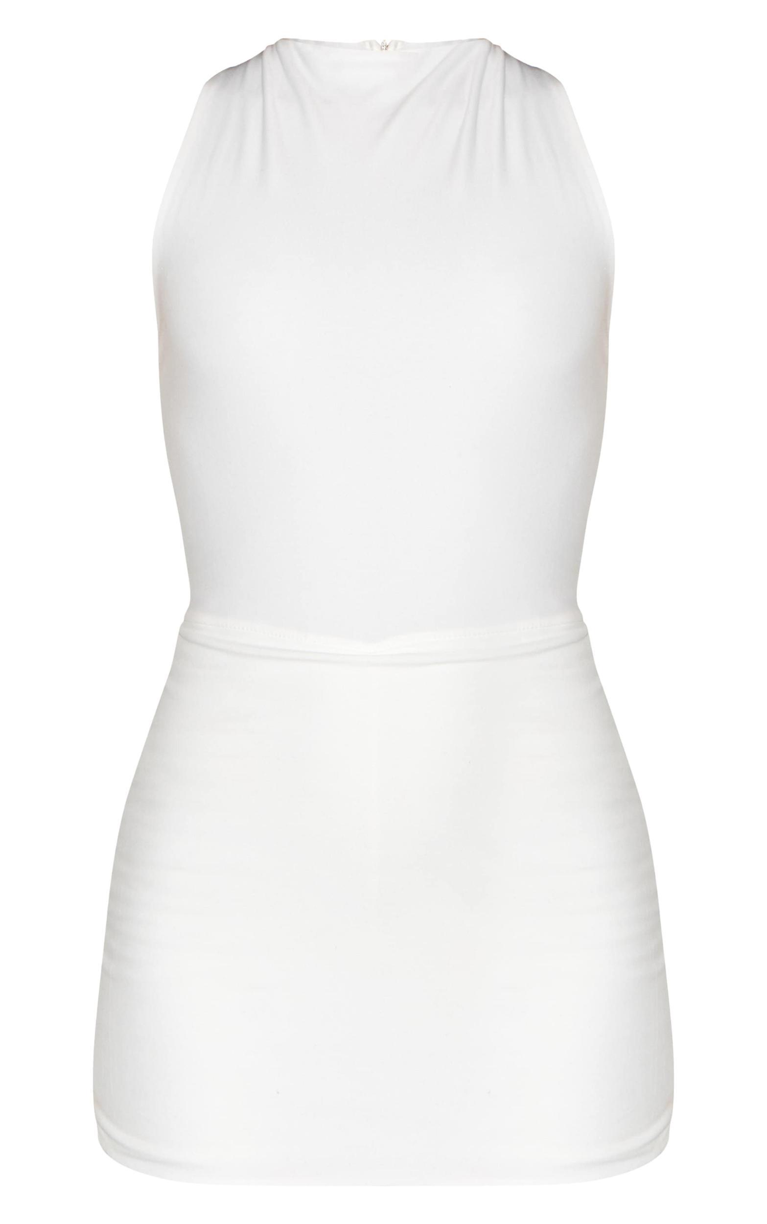 Cream Soft Touch High Neck Skort Romper Product Image