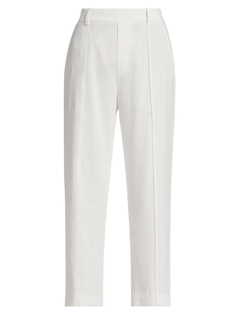 Womens Mid-Rise Tapered Pull-On Pant, Off White, Size XXS Vince Product Image