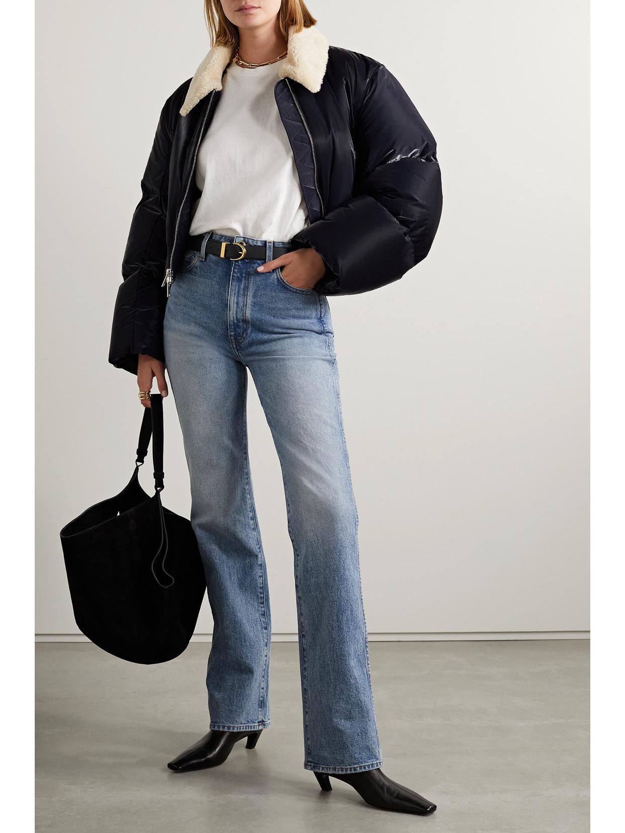 KHAITE Buttoned Straight Leg Jeans In Sky Blue Product Image
