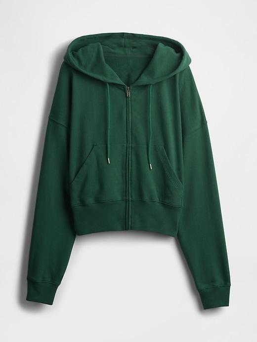 Heavyweight French Terry Oversized Zip Wedge Hoodie Product Image