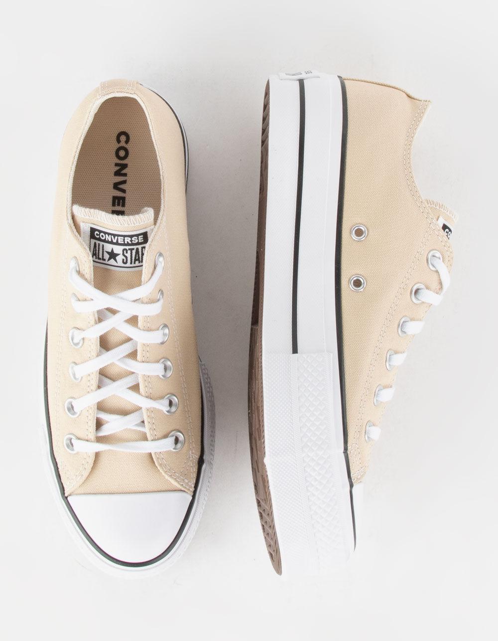 CONVERSE Chuck Taylor All Star Lift Platform Womens Low Top Shoes - OAT Product Image