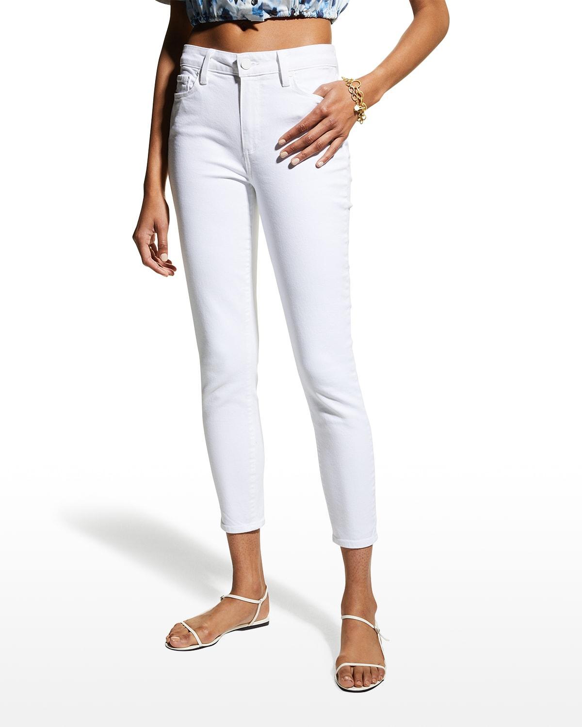 Paige Hoxton Crop in Crisp White (Crisp White) Women's Jeans Product Image