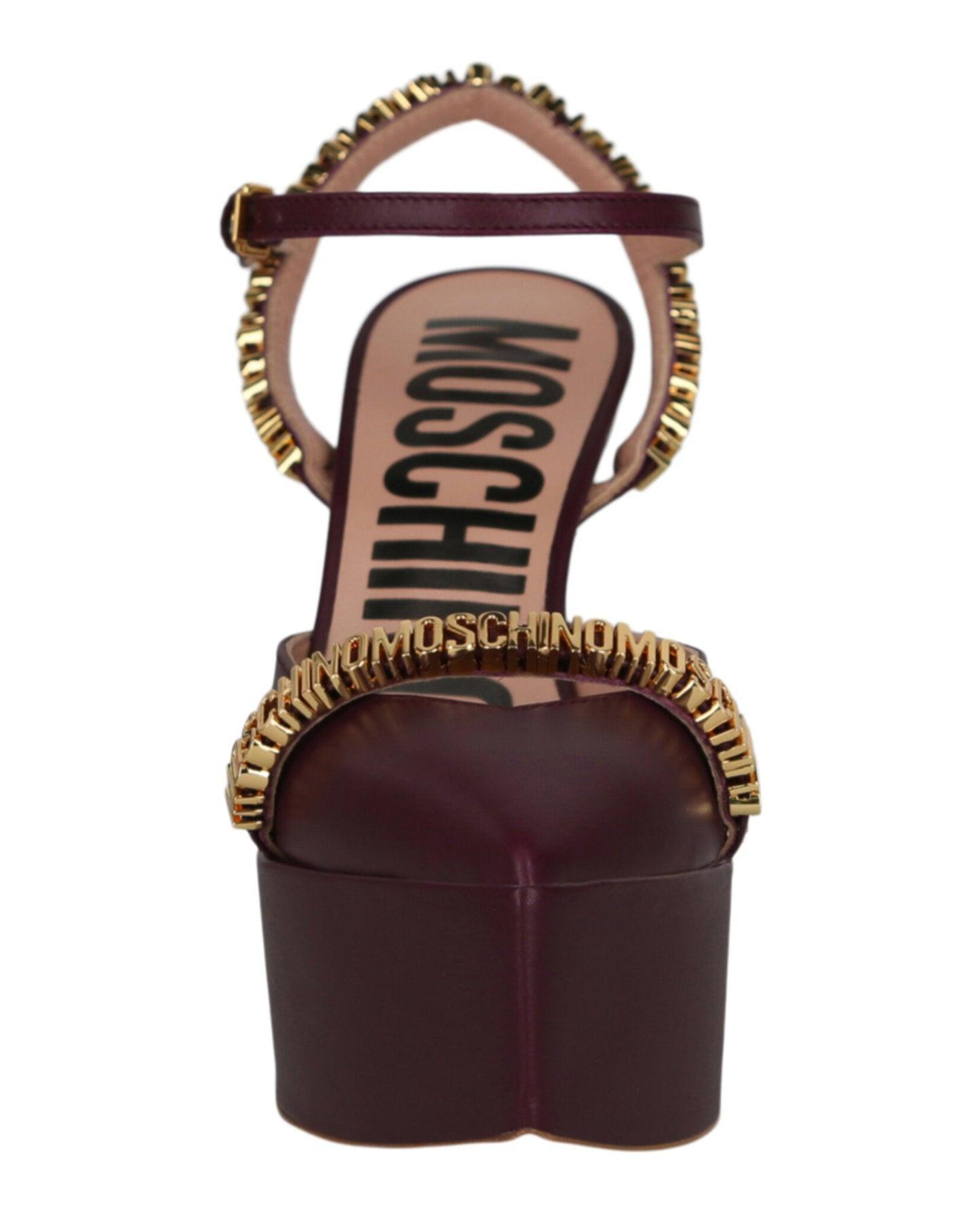 Moschino Logo Lettering Ankle Strap Pumps Product Image