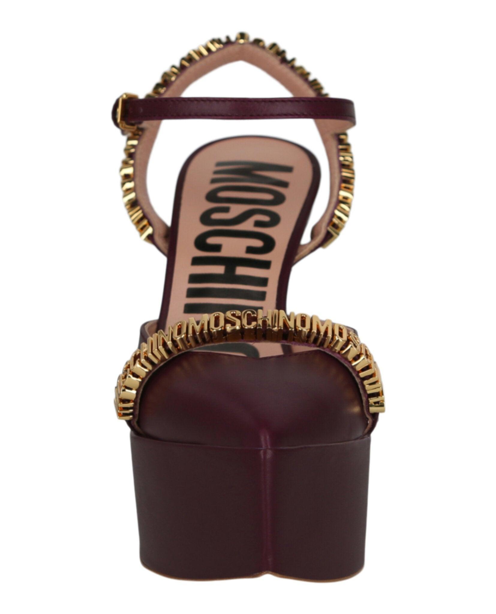 Moschino Logo Lettering Ankle Strap Pumps Female Product Image