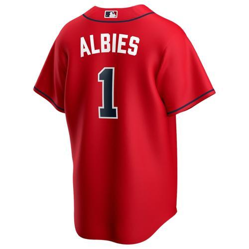 Men's Nike Ozzie Albies Red Atlanta Braves Alternate Replica Player Name Jersey, Size: 2XL Product Image