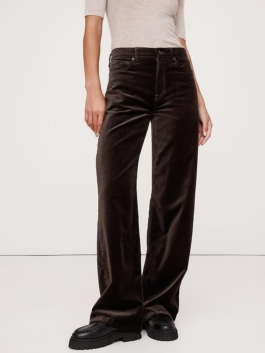 The Icon Classic Wide-Leg Velvet Pant Product Image