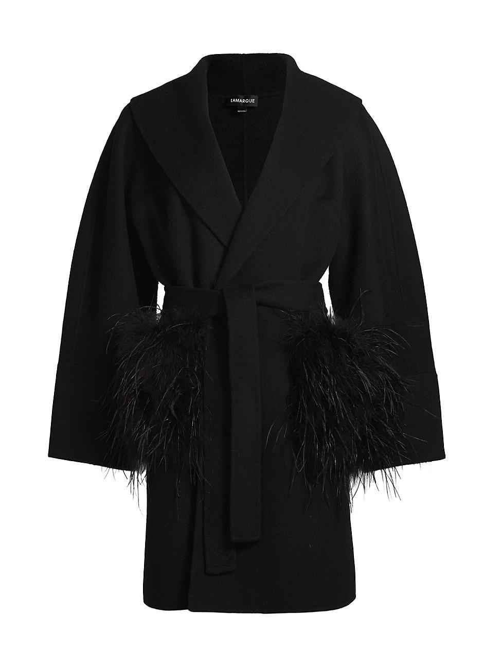 Womens Marie Shawl Wool Coat Product Image