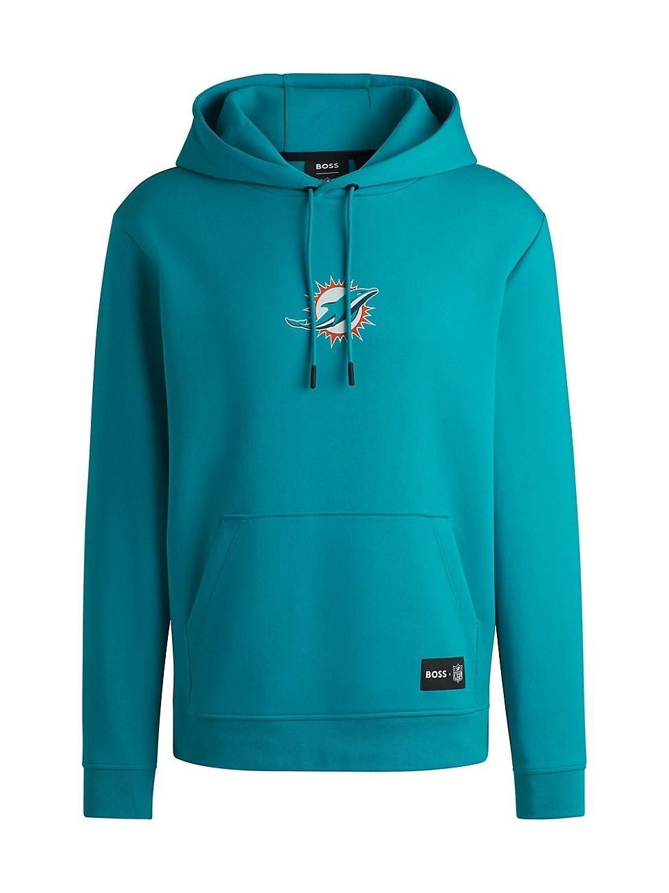Unisex HUGO BOSS Aqua Miami Dolphins Woodson Tri-Blend Hoodie, Adult Unisex, Size: Large, Turquoise A Product Image