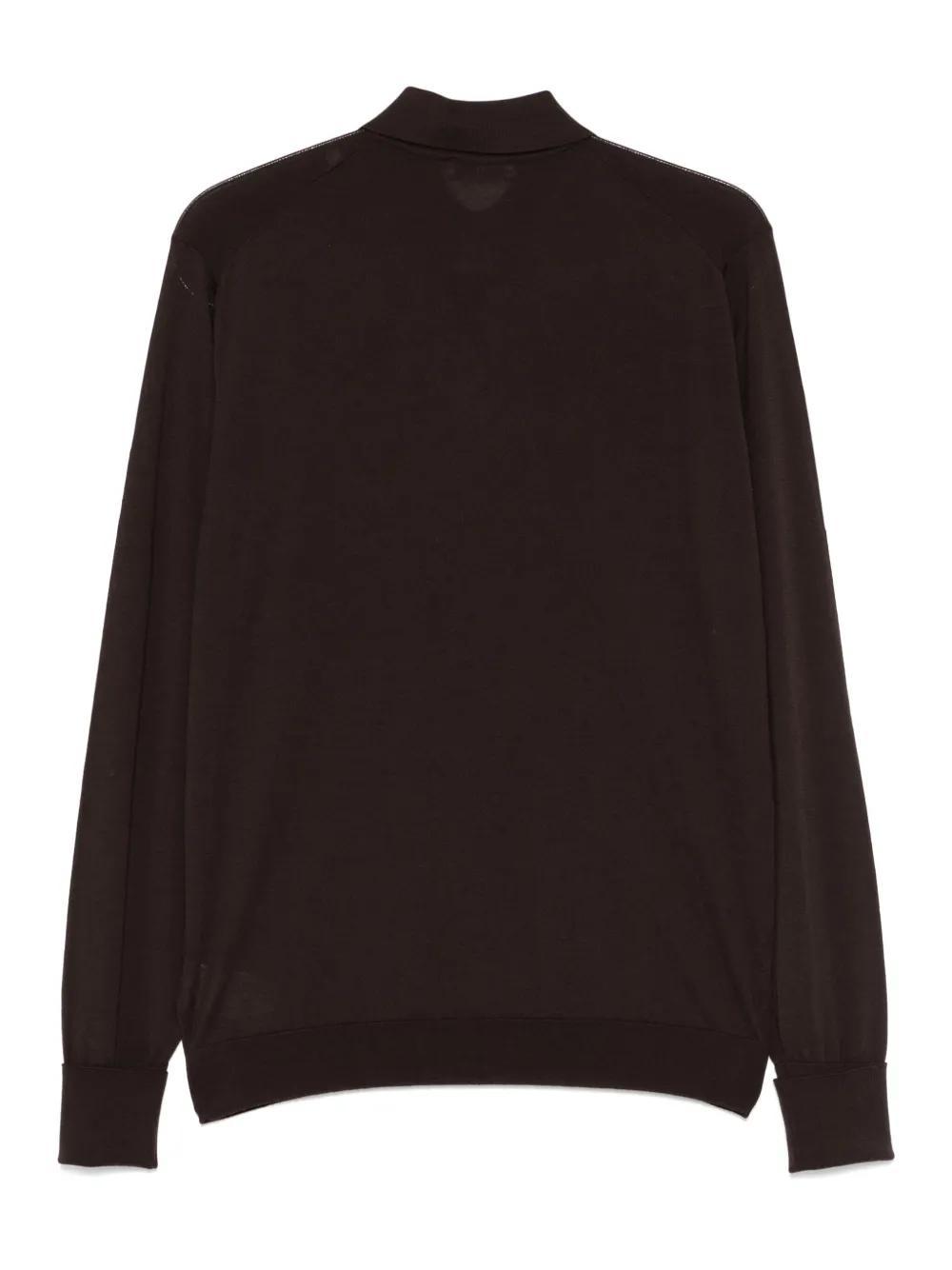 PT TORINO Virgin-wool Polo Shirt In Black Product Image