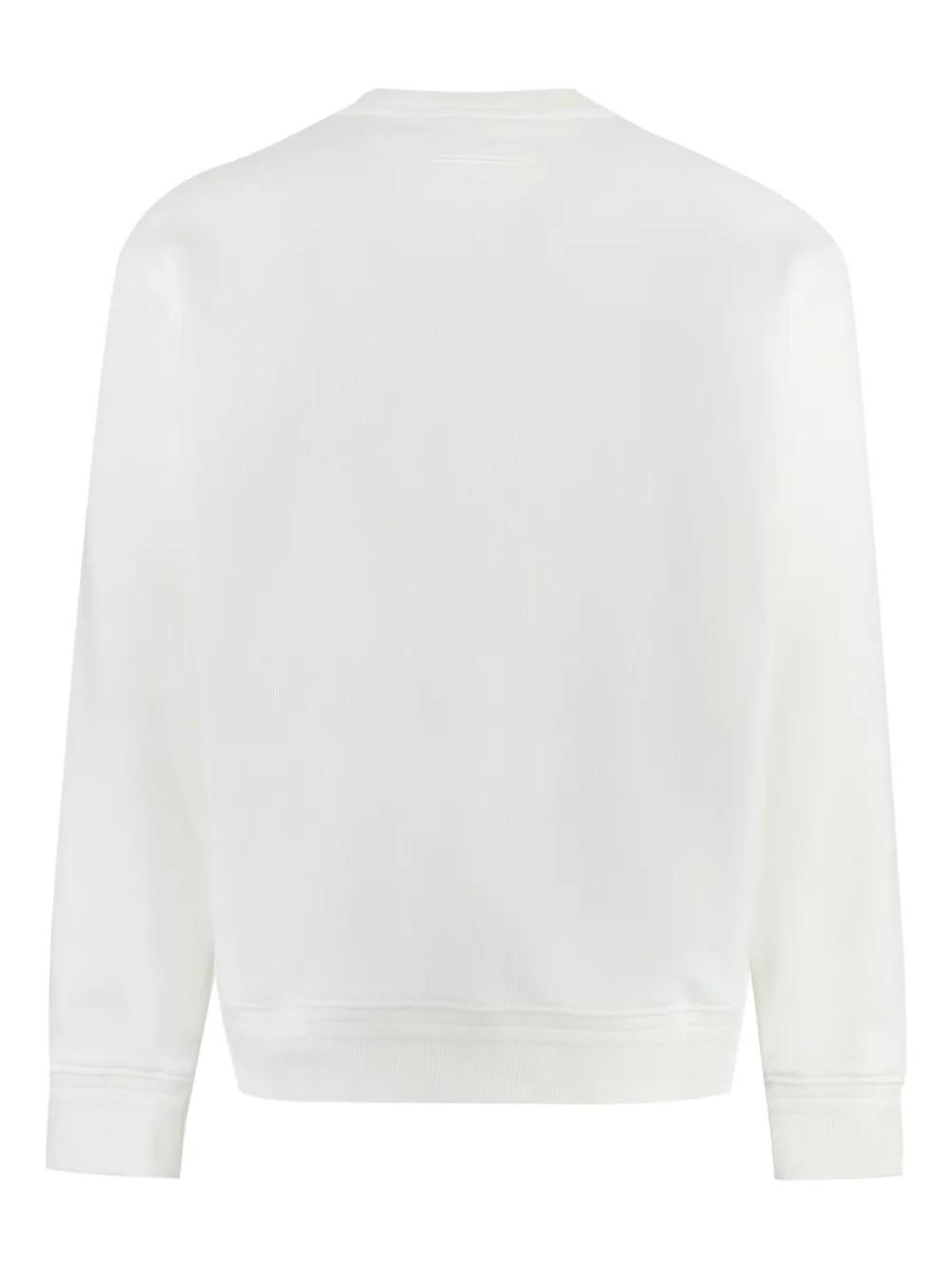 ZEGNA Men's Cotton Crew-neck Sweatshirt In White Product Image