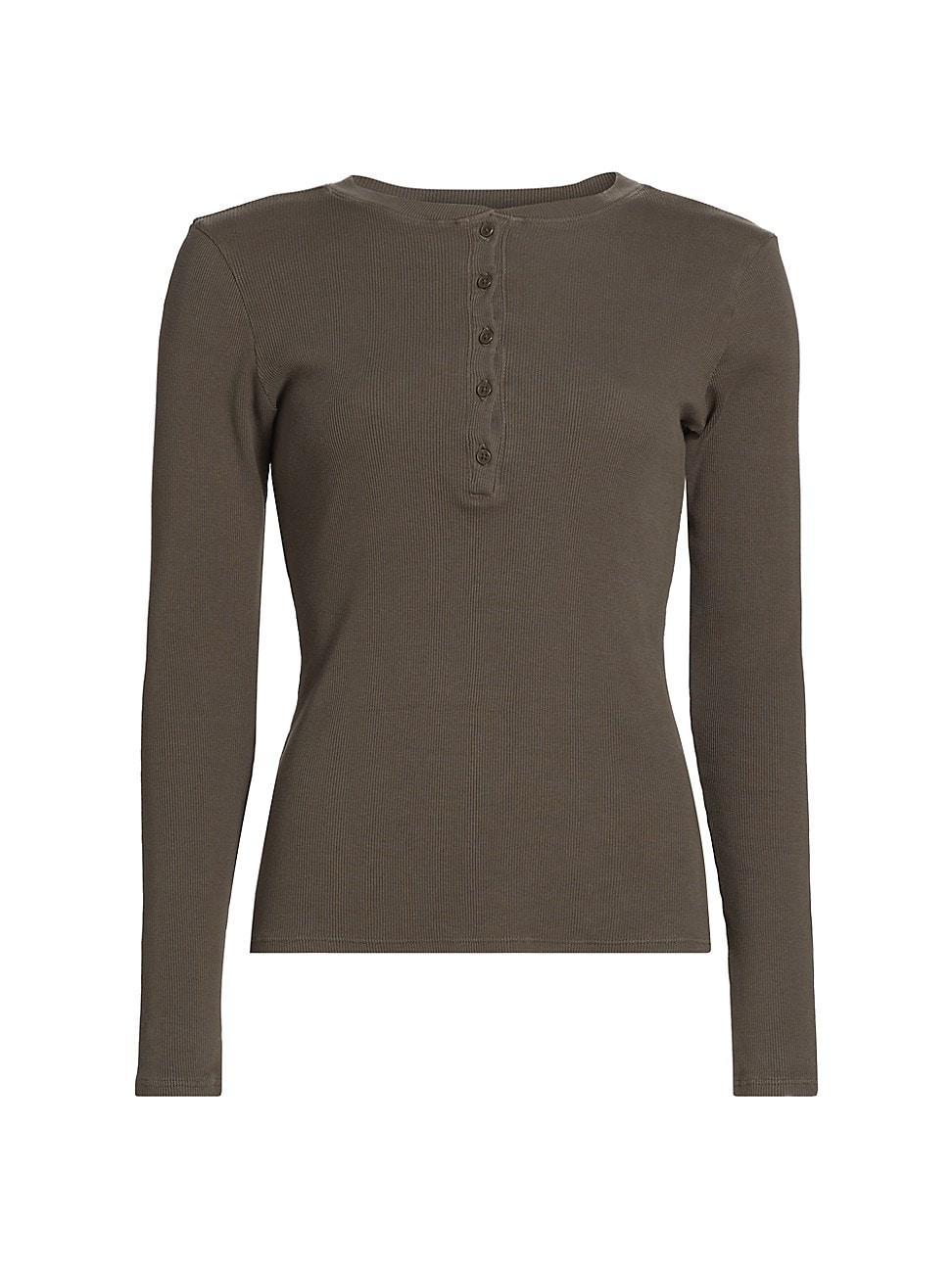 Womens Jordan Henley Long-Sleeve T-Shirt Product Image