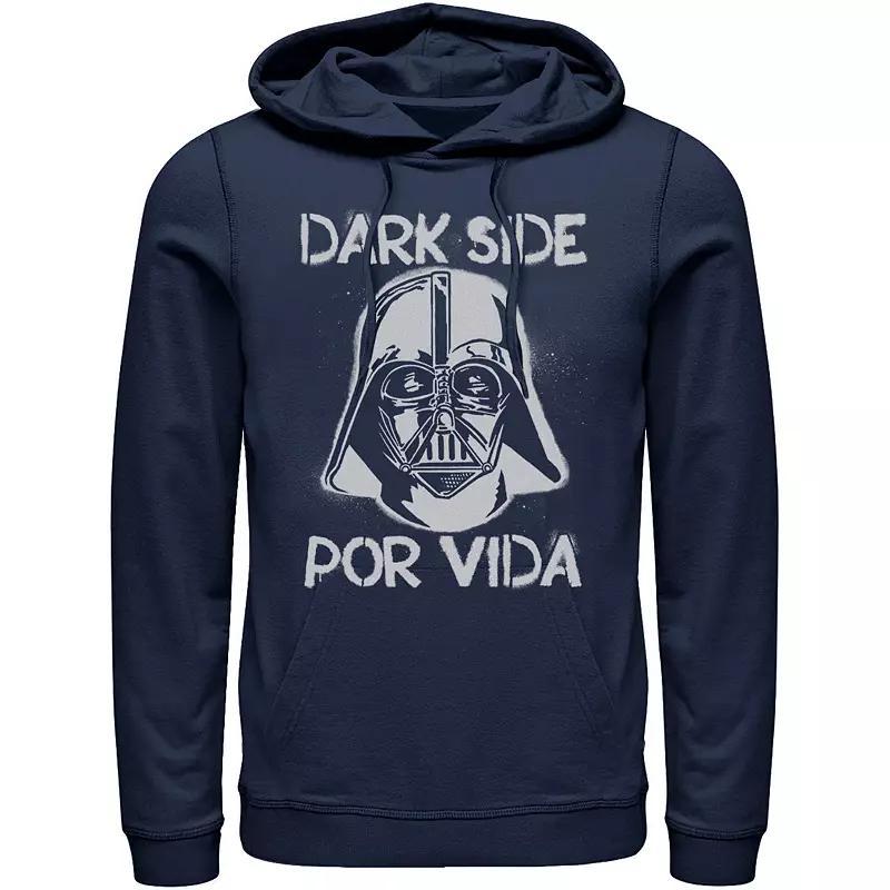 Men's Star Wars Darth Vader Dark Side Por Vida Stamp Hoodie, Size: Large, Blue Product Image