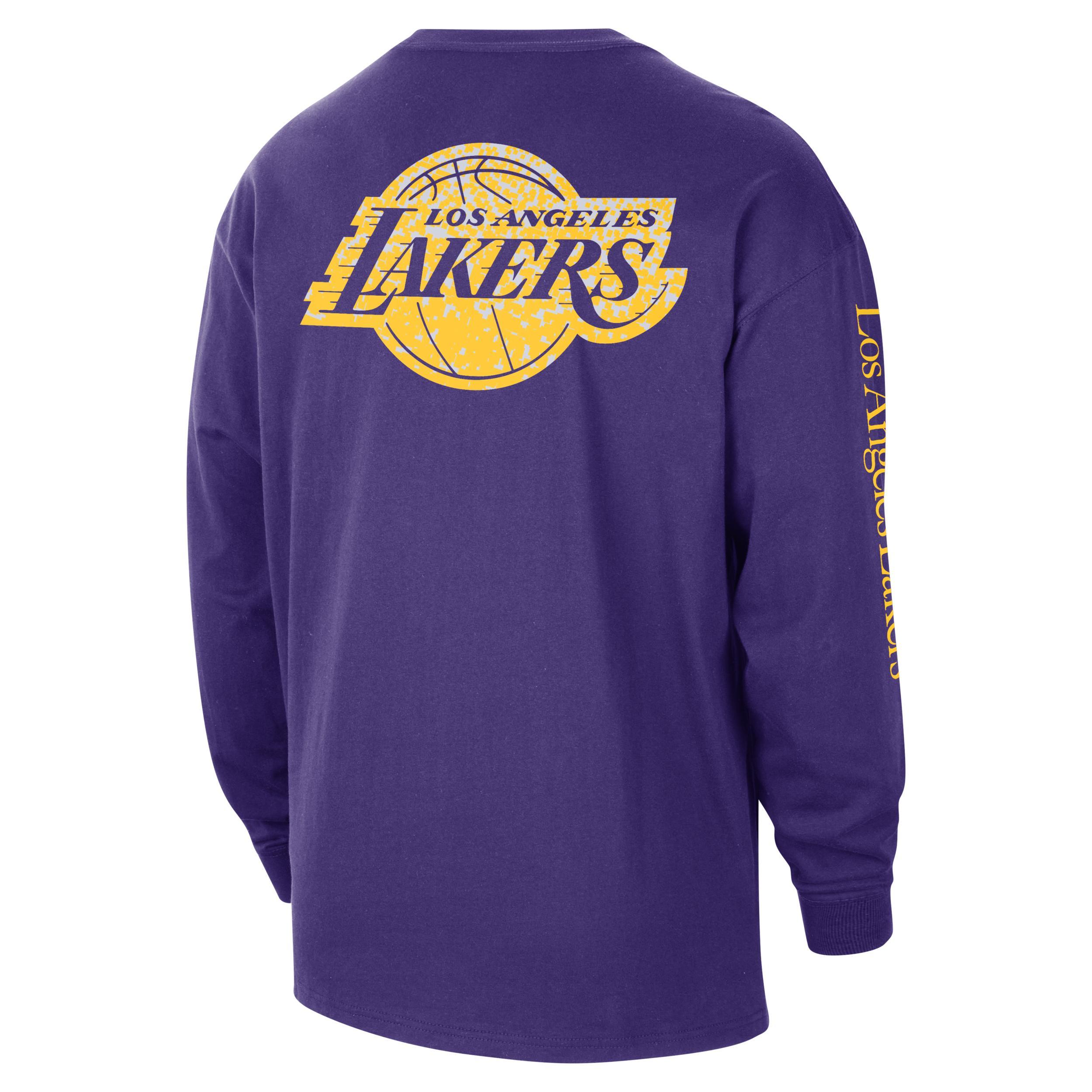 Los Angeles Lakers Courtside Nike Mens NBA Long-Sleeve Max90 T-Shirt Product Image