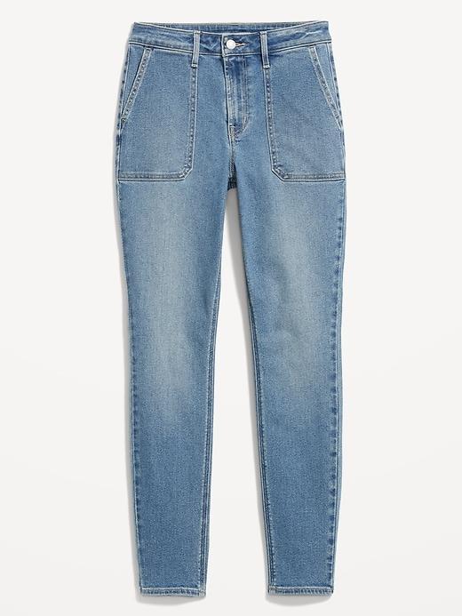 High-Waisted Rockstar Super-Skinny Ankle Jeans Product Image