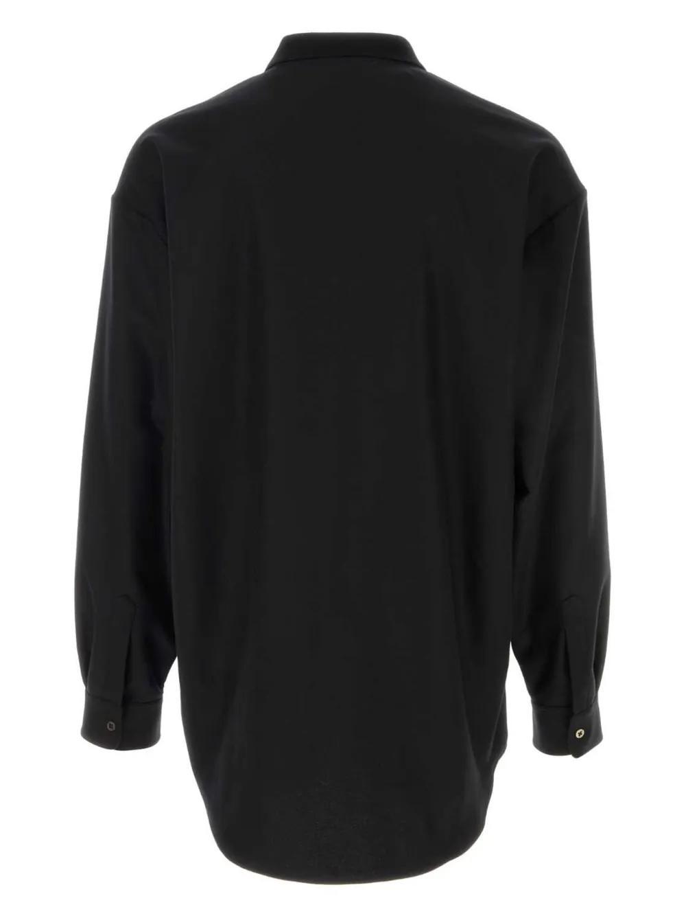 THE ROW Black Wool Blend Stendhal Shirt Product Image