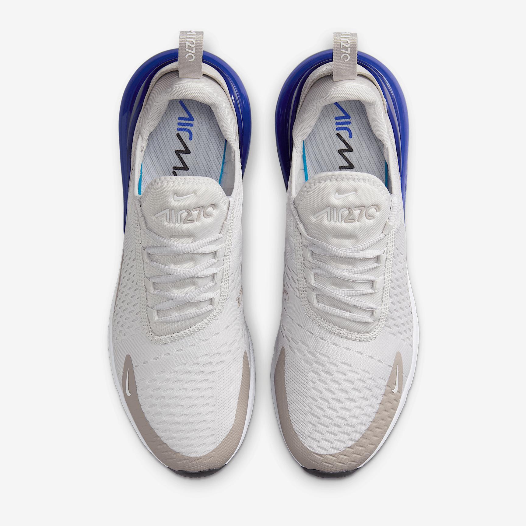 Nike Mens Air Max 270 Casual Shoes in Vast Grey/College Grey/Racer Blue Product Image