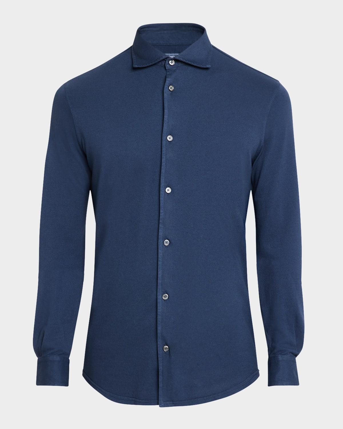 Mens Giza Cotton Pique Casual Button-Down Shirt Product Image