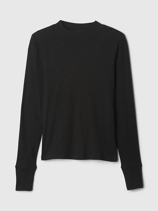 Essential Rib Mockneck T-Shirt Product Image