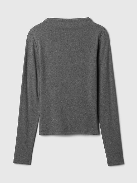 Modern Rib Funnel-Neck T-Shirt Product Image