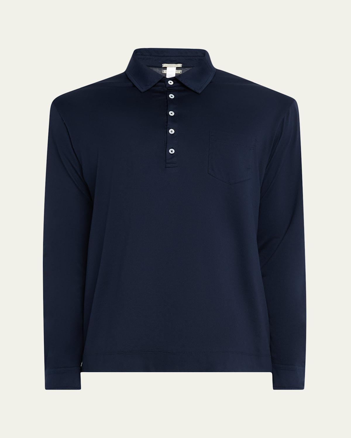 Mens Ischia 2 Long-Sleeve Pocket Polo Shirt Product Image