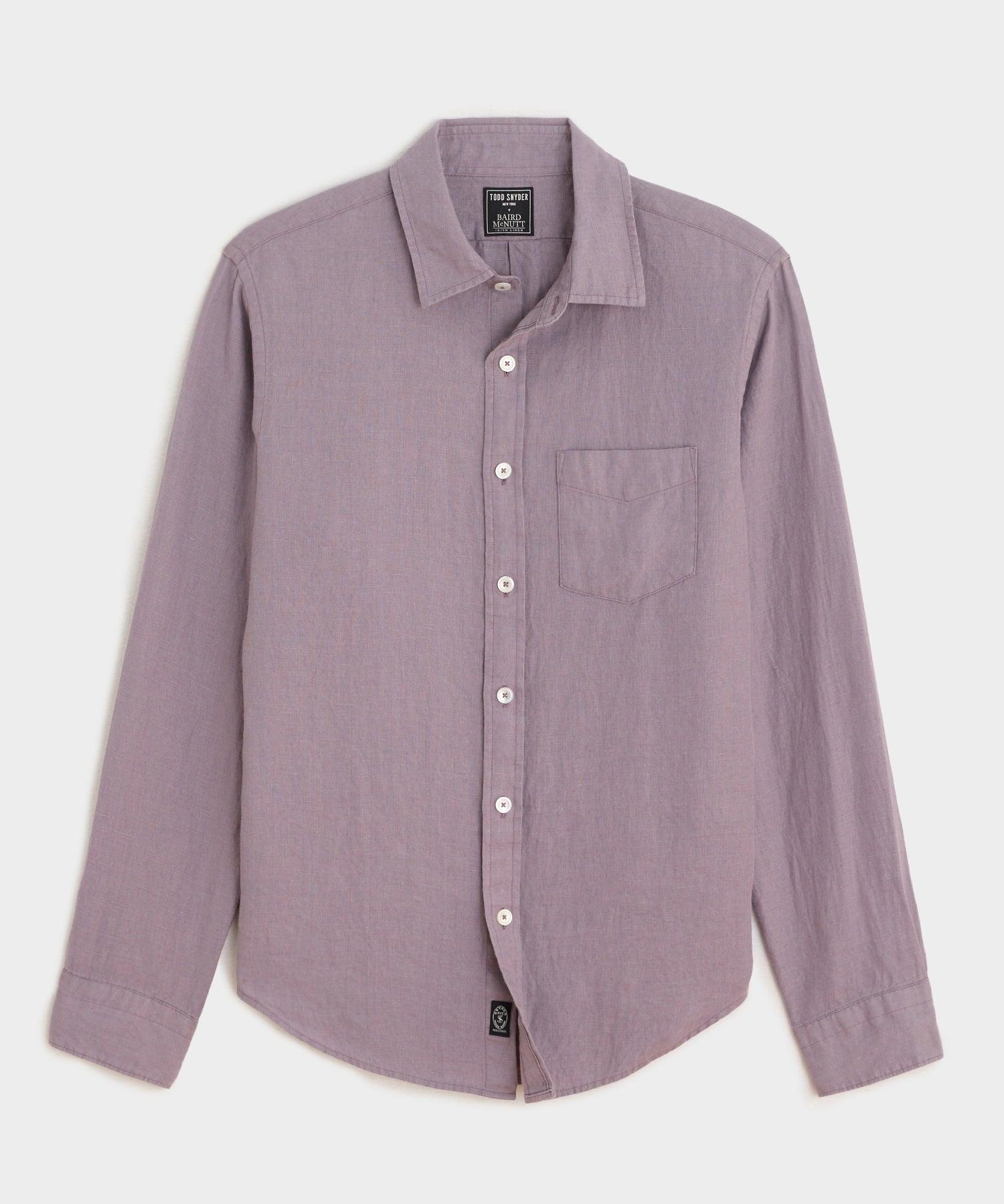 Sea Soft Irish Linen Point Collar Shirt Product Image