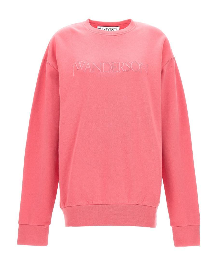 JW ANDERSON Logo Embroidery Sweatshirt Pink Product Image