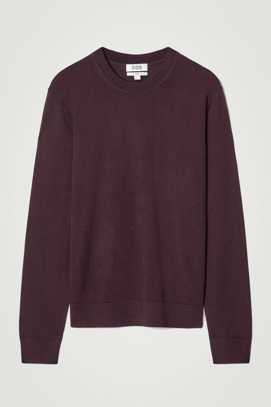 SLIM MERINO WOOL CREW-NECK SWEATER Product Image