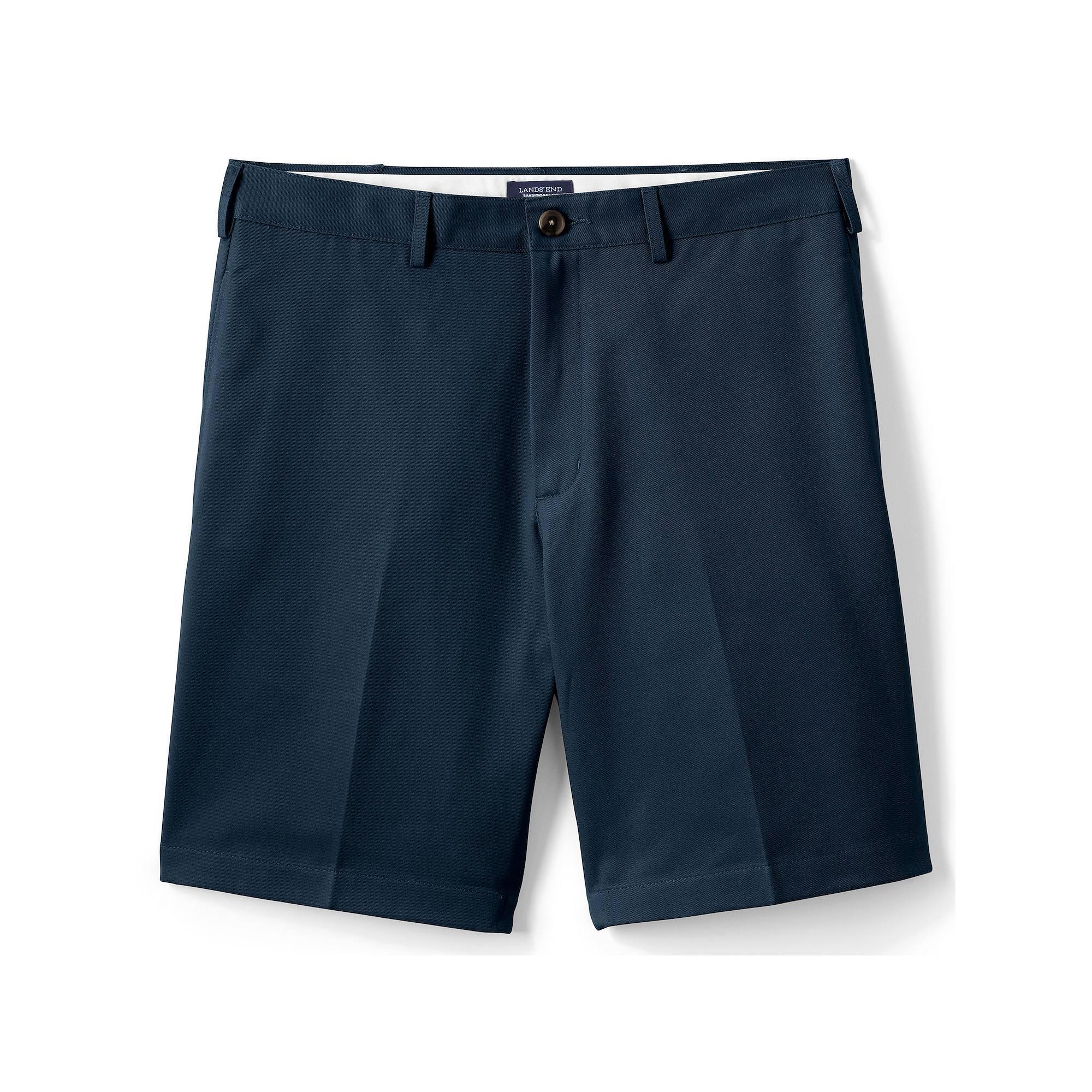 Men's Lands' End Classic-Fit 9-inch No-Iron Chino Shorts, Size: 38, Radiant Blue Product Image