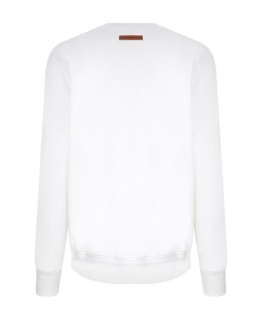 ZEGNA Chest Logo-print Detail Sweatshirt In White Product Image