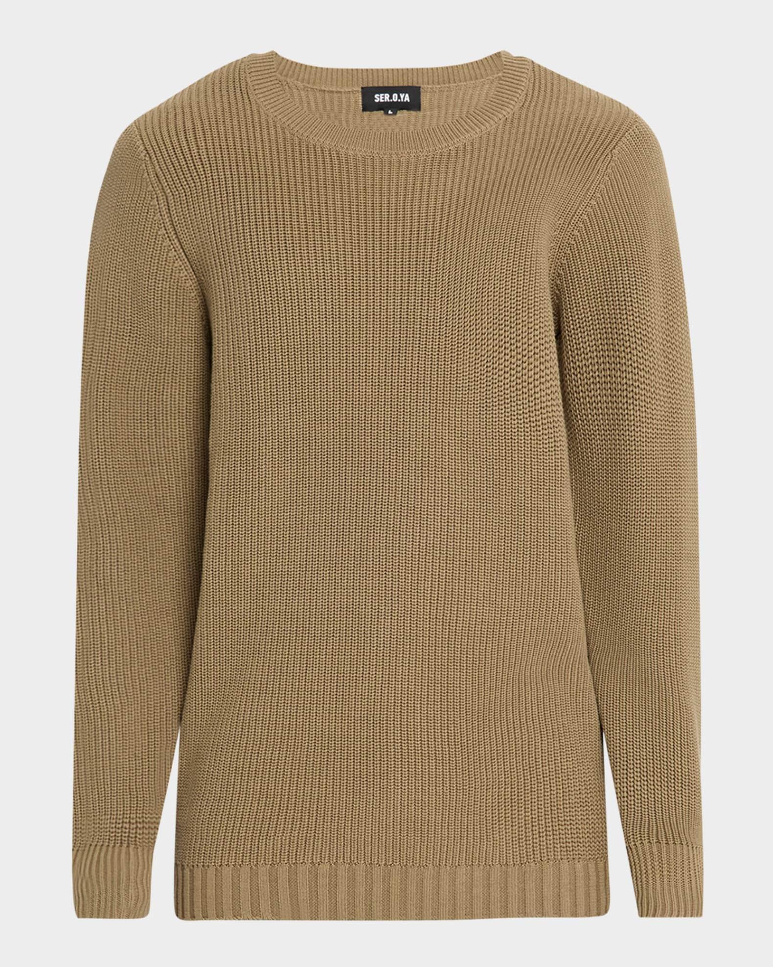 Men's Vernon Ribbed Cotton Crewneck Sweater Product Image