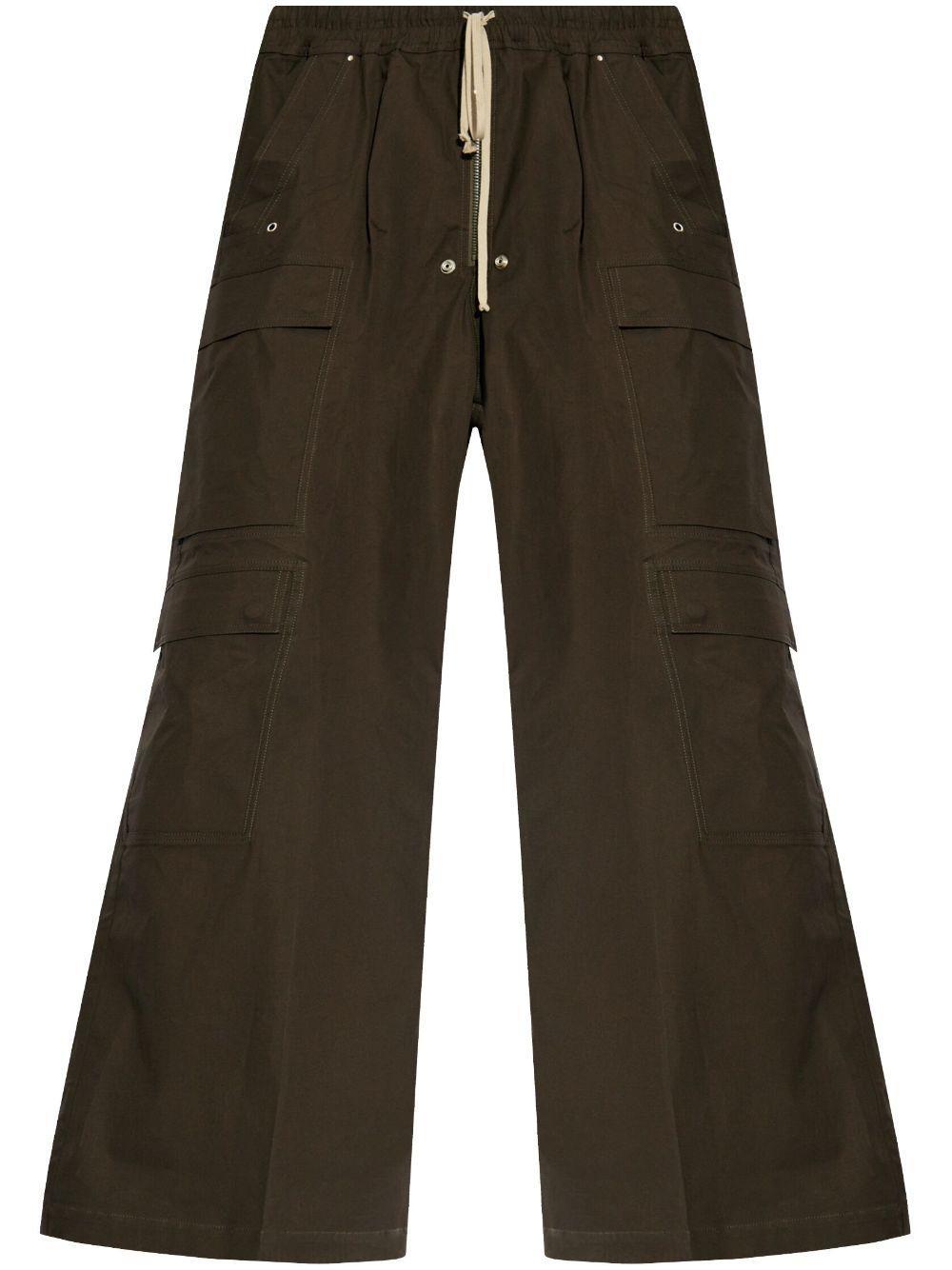 RICK OWENS Oversized Wide-legged Trousers In Brown Product Image
