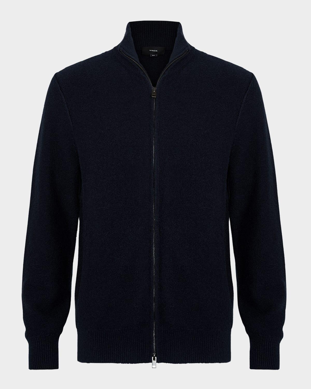 Men's Boiled Cashmere-Blend Zip Sweater Product Image