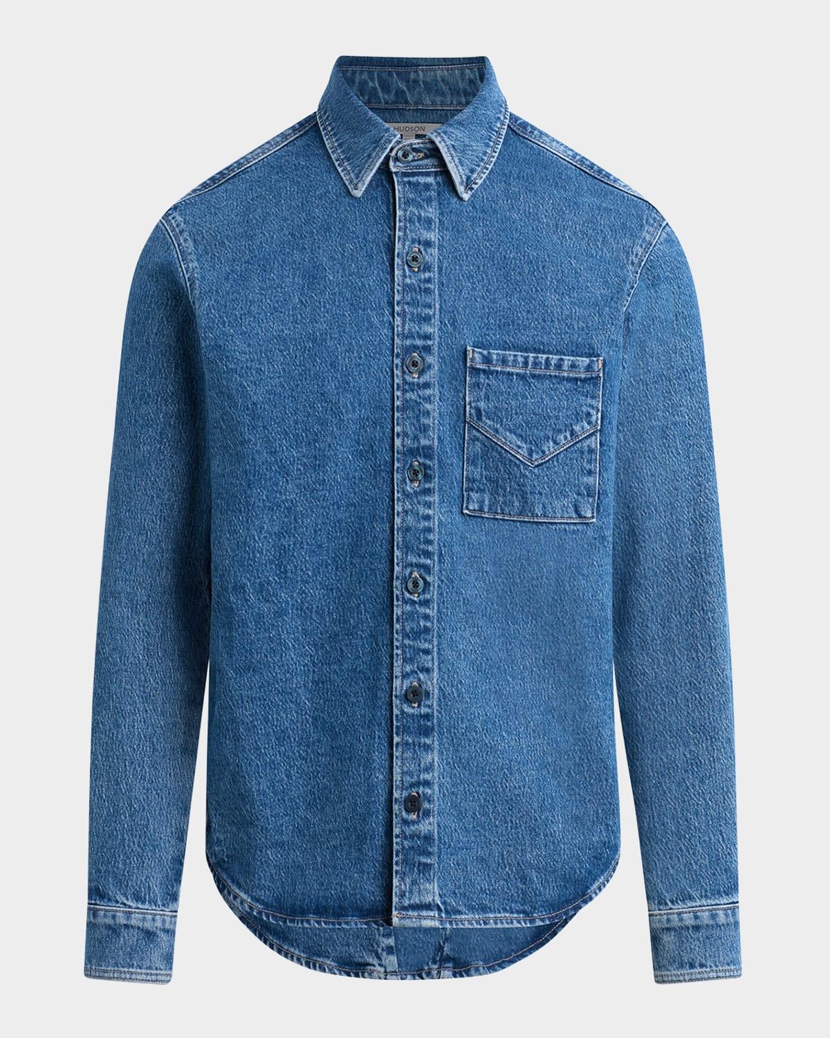 Men's Denim V-Seam Sport Shirt Product Image