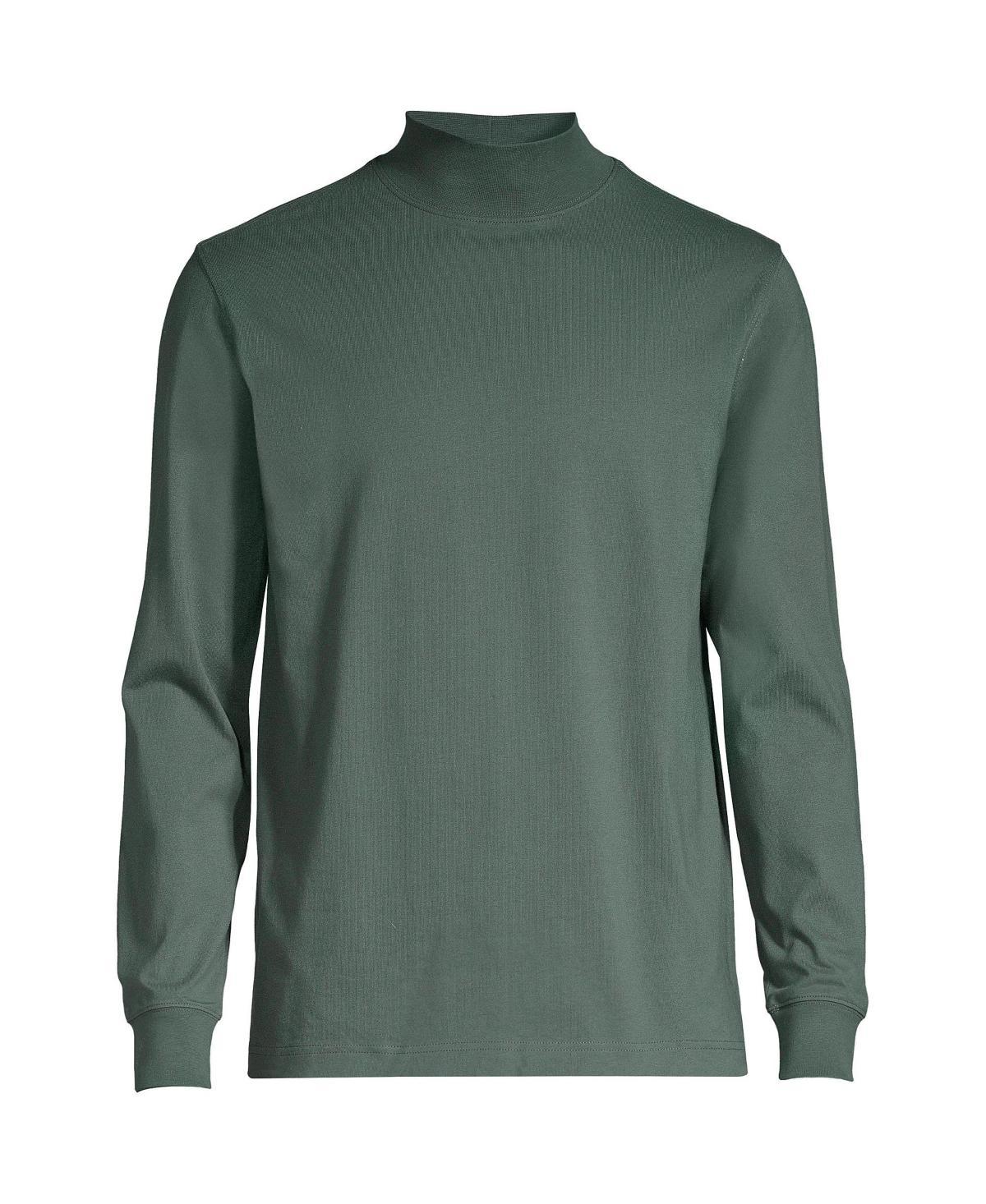 Men's Lands' End Super-T Mock Turtleneck, Size: XL, Radiant Blue Product Image