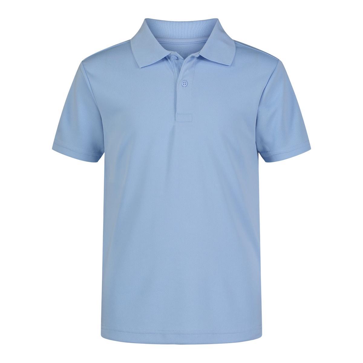 Boys Short-Sleeve Logo Embroidery Polo Shirt, Size S-XL Product Image