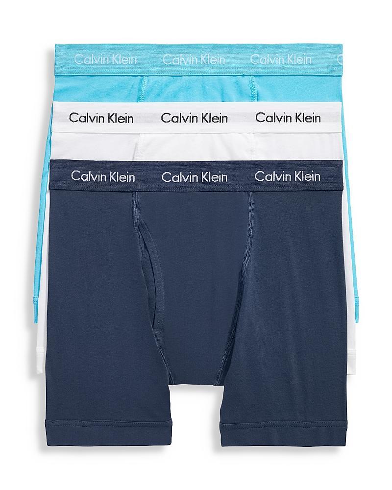 Men's Calvin Klein 3-pack Cotton Stretch Boxer Briefs, Size: Large, Black Product Image