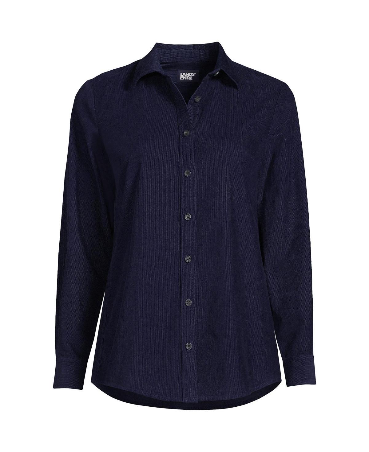 Women's Lands' End Long Sleeve Shirt, Size: Small, Ivory Product Image
