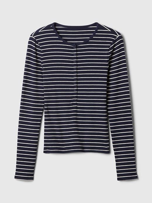 Modern Rib Henley T-Shirt Product Image