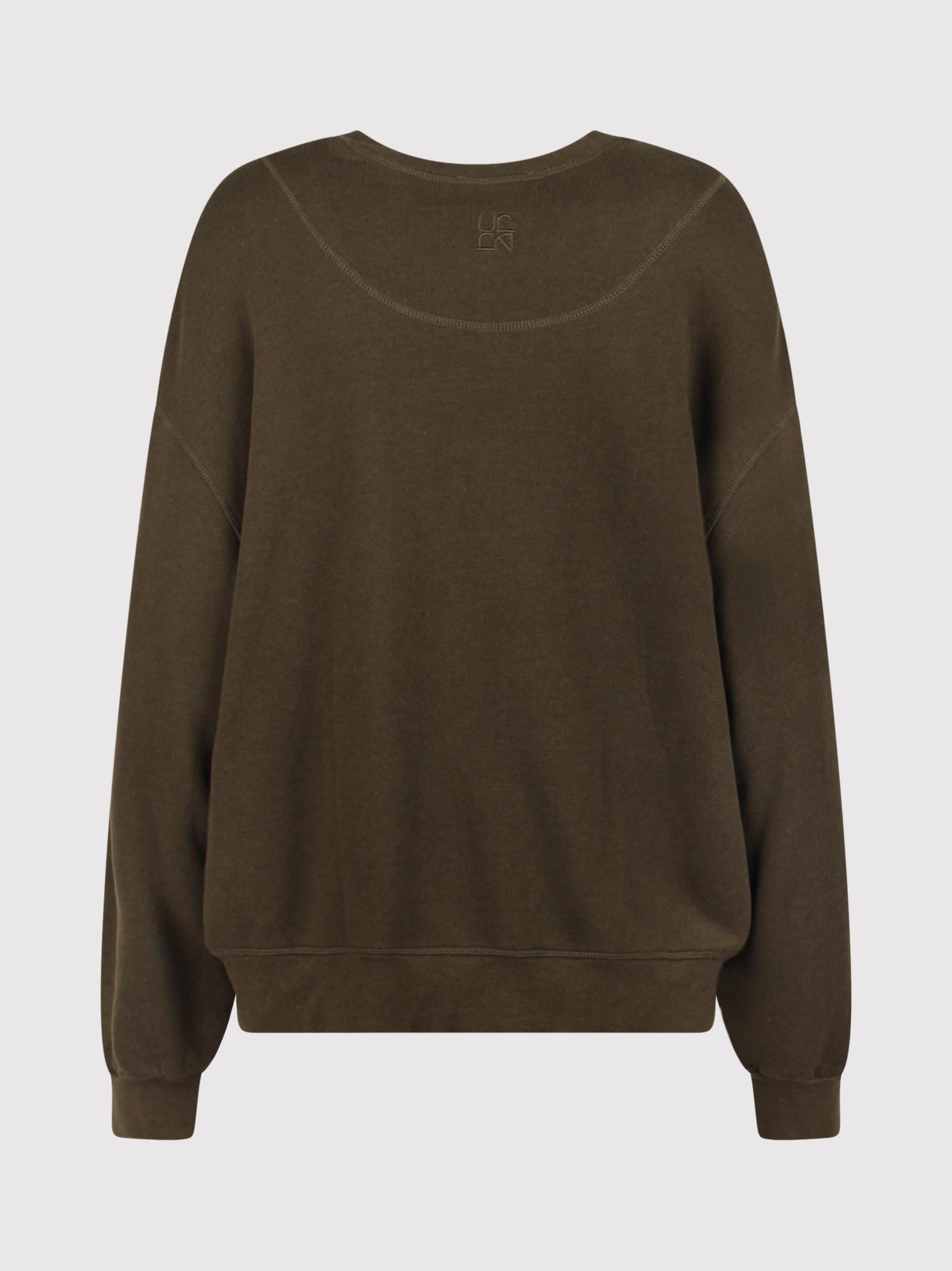 Asa Cotton Sweater In Grün Product Image