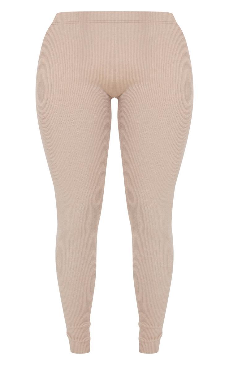 Shape Oatmeal Knit High Waist Leggings Product Image