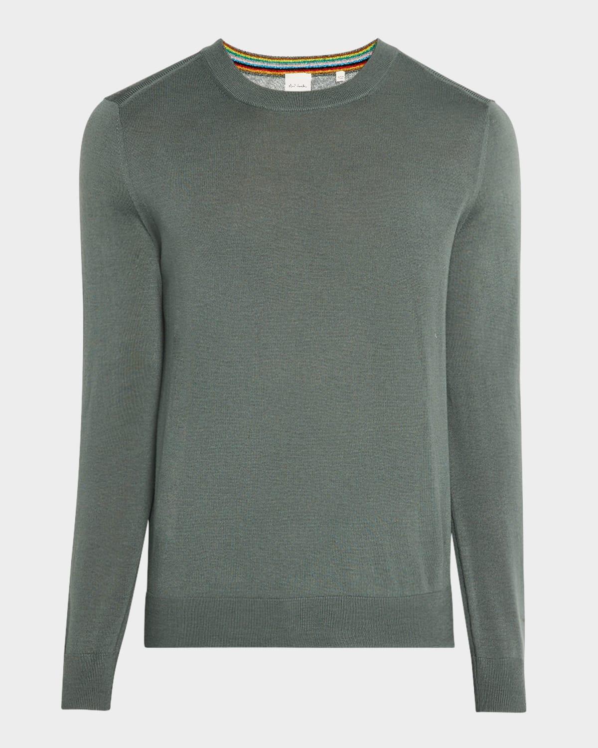 Mens Merino Wool Crewneck Sweater Product Image