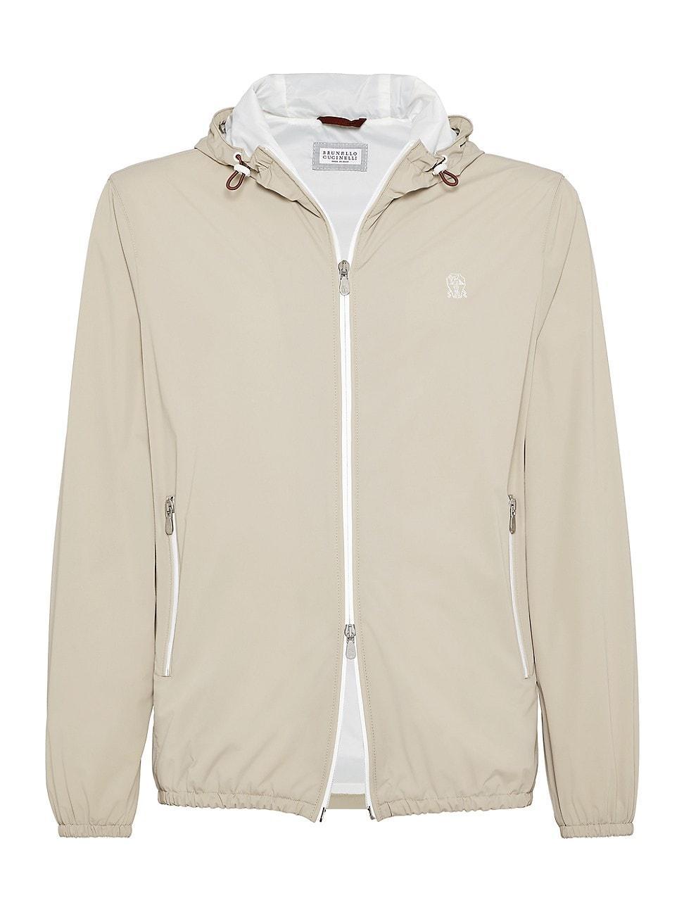 Men's Nylon Hooded Water-Resistant Jacket Product Image