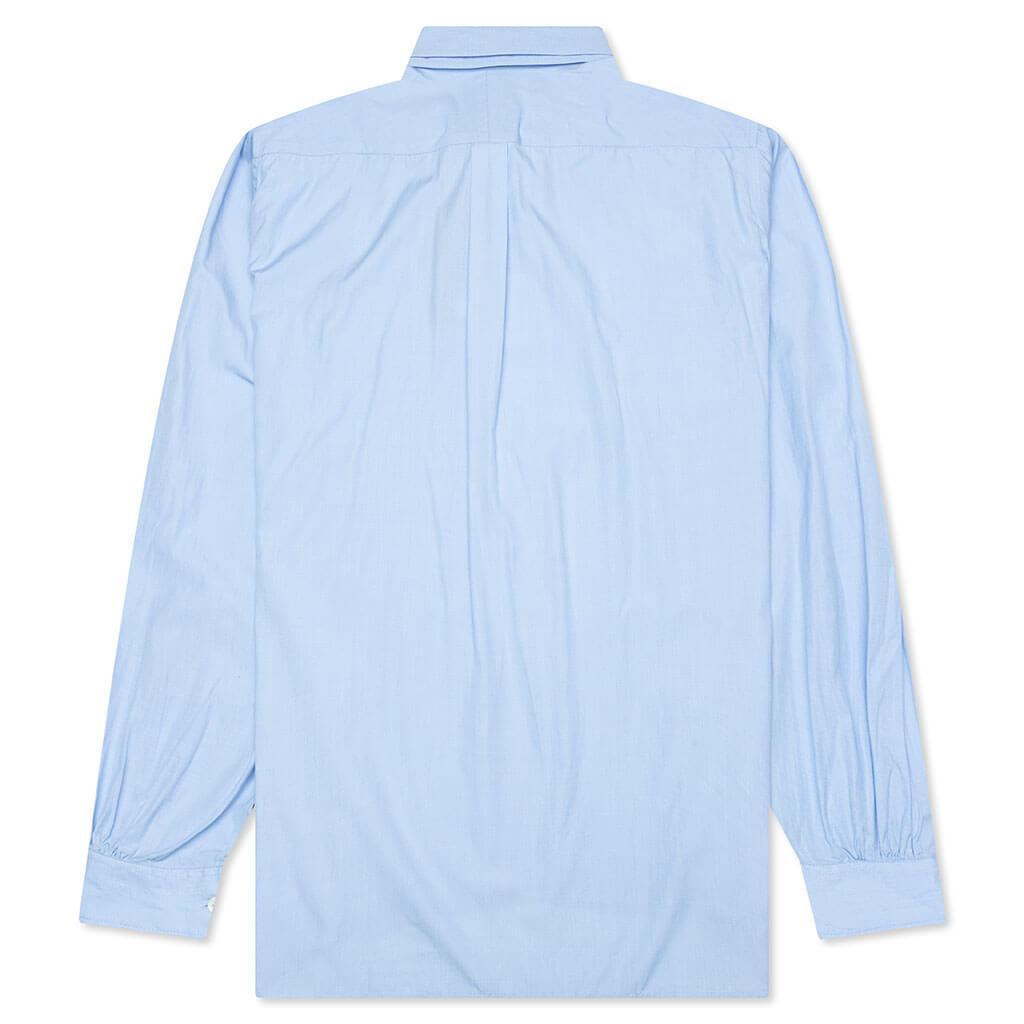 Double Regular Collar Shirt - Sax Blue Male Product Image
