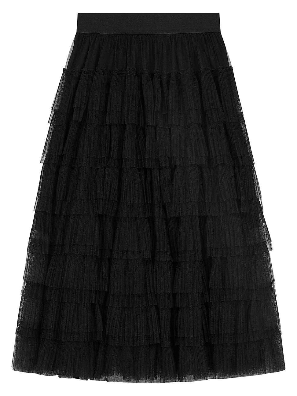 Womens Tulle Midi Skirt Product Image