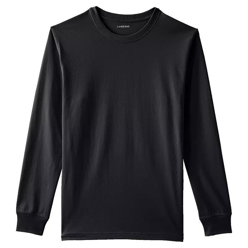 Big & Tall Lands' End Super Tee, Men's, Size: Medium Tall, Black Product Image